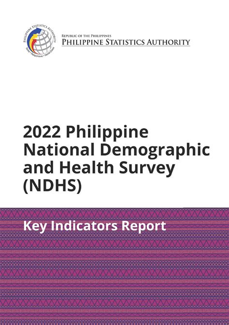 ndhs philippines|National Demographic and Health Survey (NDHS) .